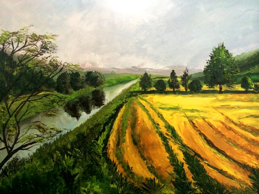 Impressionism Oil painting English landscape by Vera Tsepkova