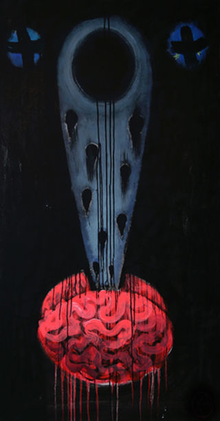 Expressionism  artwork Black Brain by Inna Khasileva