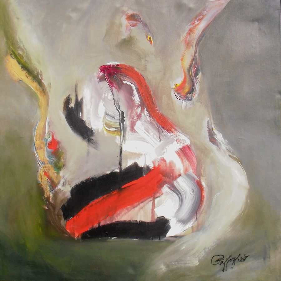 Expressionism Mixed Media painting Finale by Gisela Gaffoglio