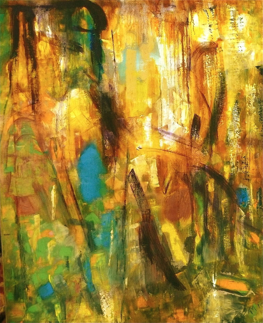 Abstract Oil painting Synthese I by Auke Mulder