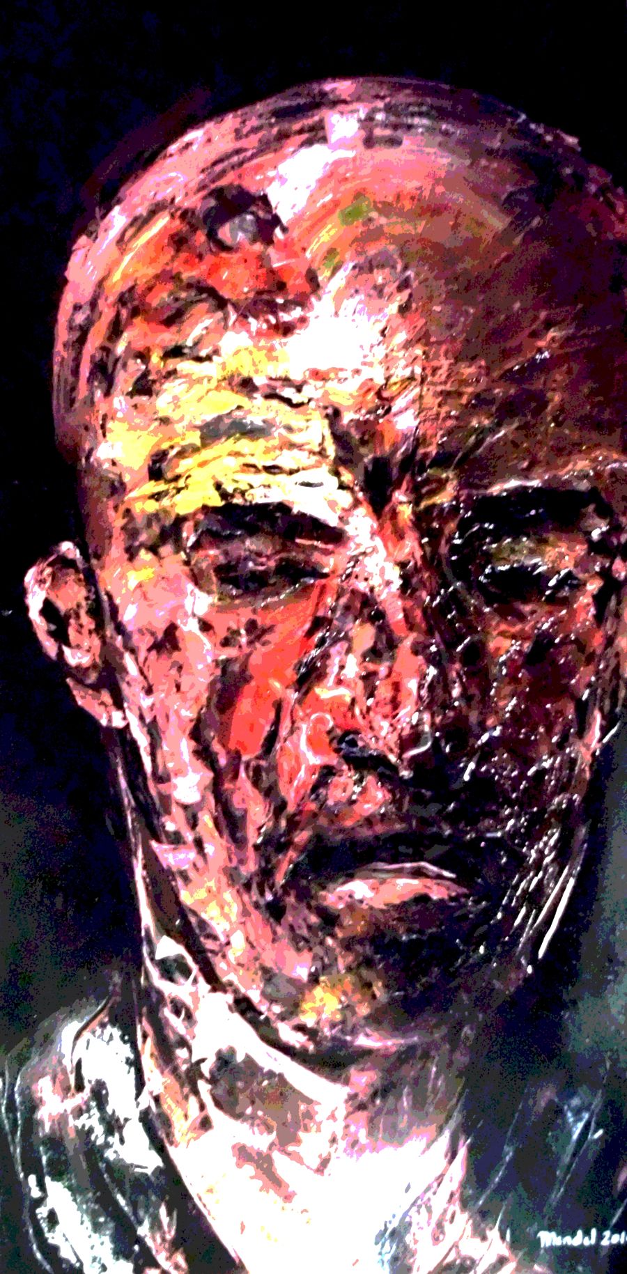 Expressionism Acrylic painting The Boss by Philippe Mendel