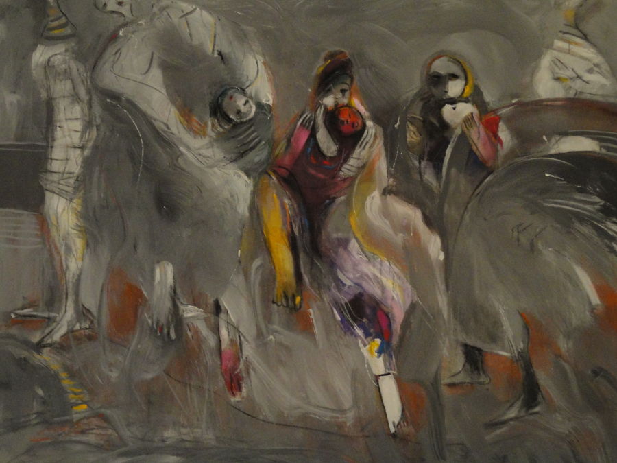 Abst. Expressionism Acrylic painting Departure 2 by Zuhair Hassib