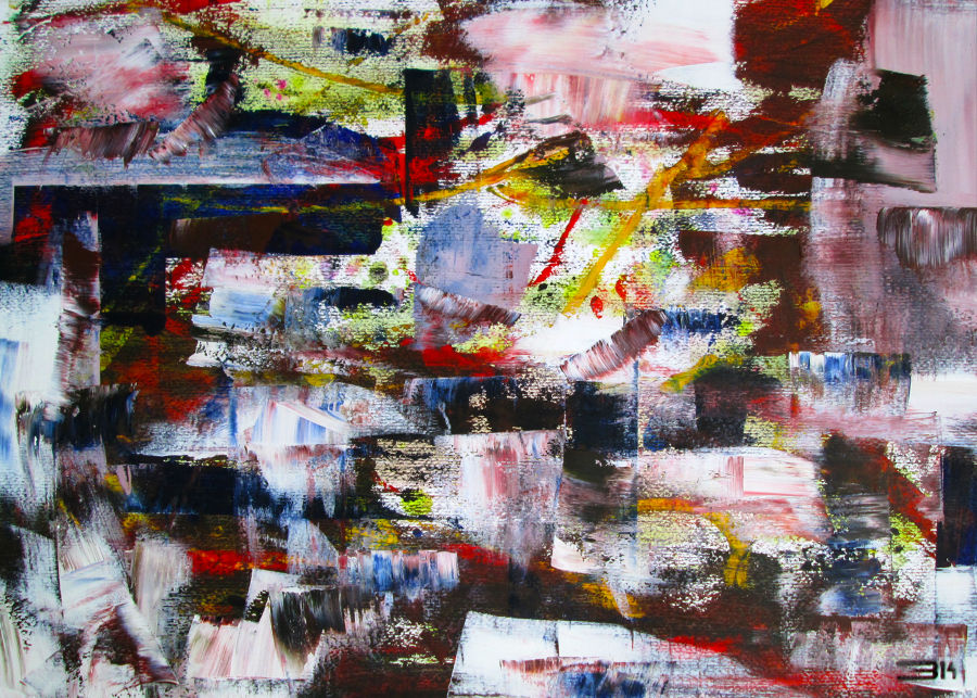 Abstract Oil painting Untitled by Eduardo Bessa