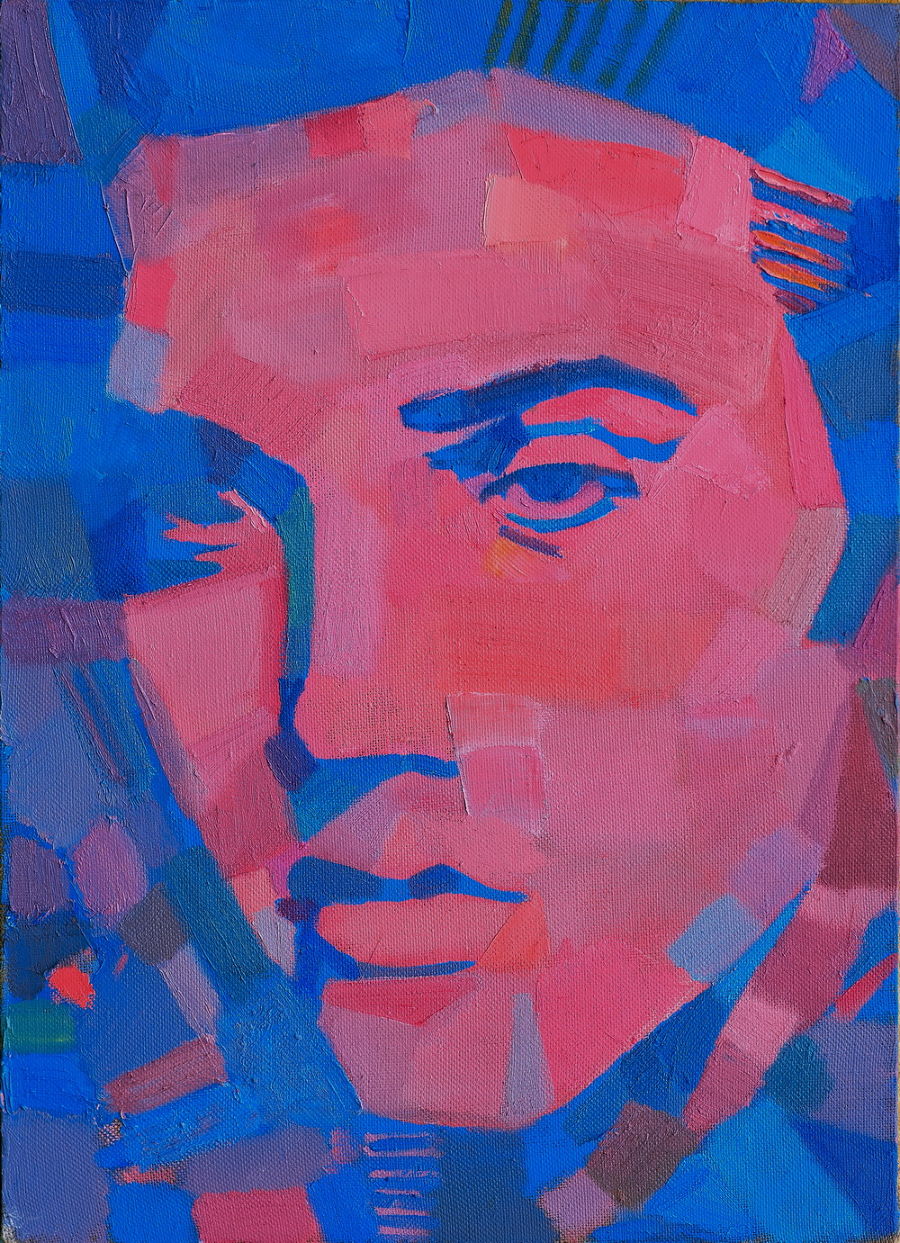Expressionism Oil painting Elvis by Alexey Rubanov