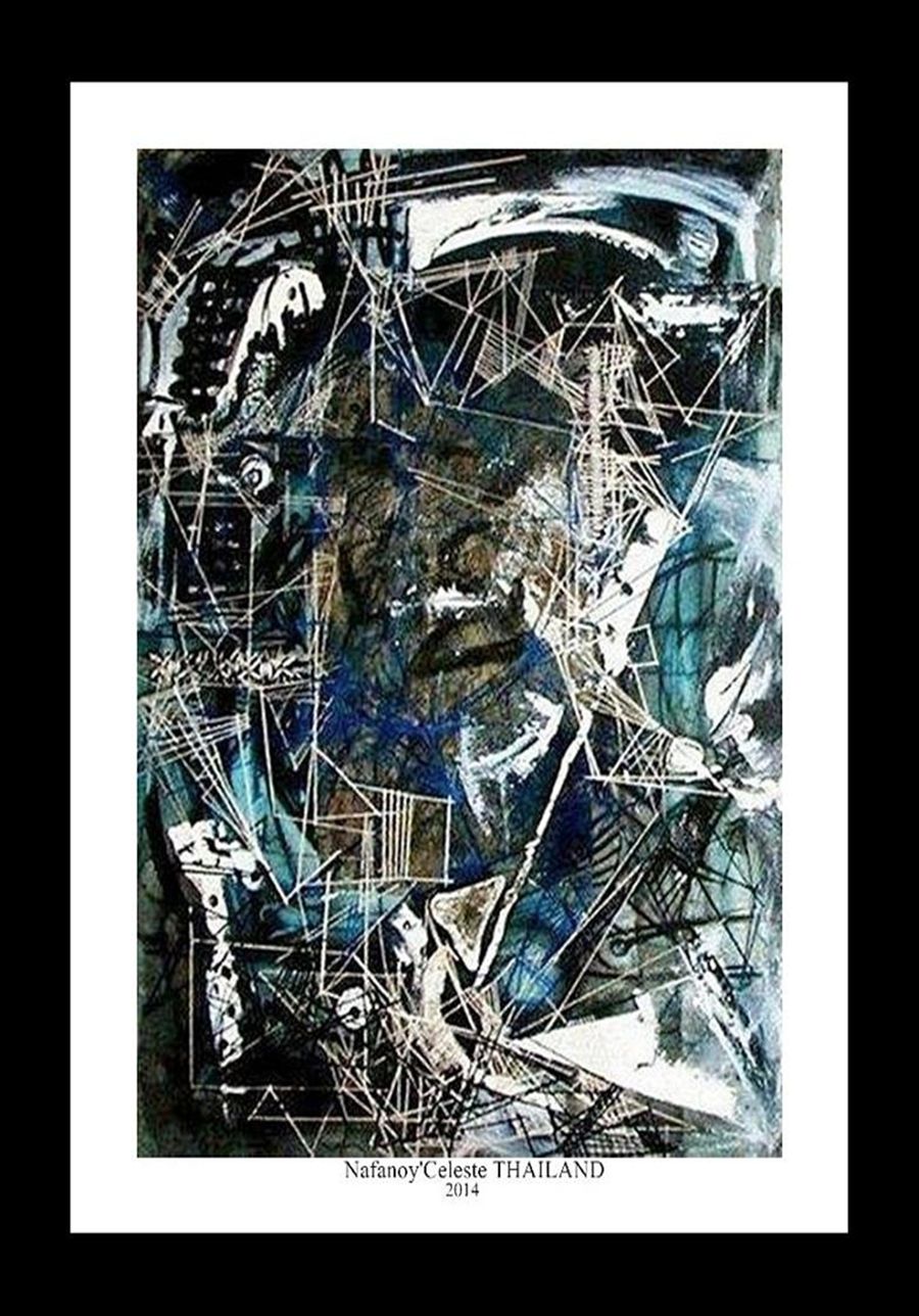 Abstract Mixed Media painting Key by Celeste Nafanoy Abstract Mixed Media painting Key by Celeste Nafanoy