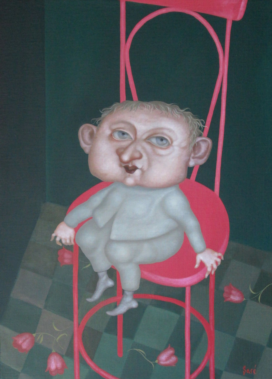 экспрессионизм масло живопись Red Chair от Evgenia Sare