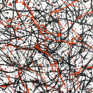 Abst. Expressionism  artwork Neutrino Orange by Simon Fairless