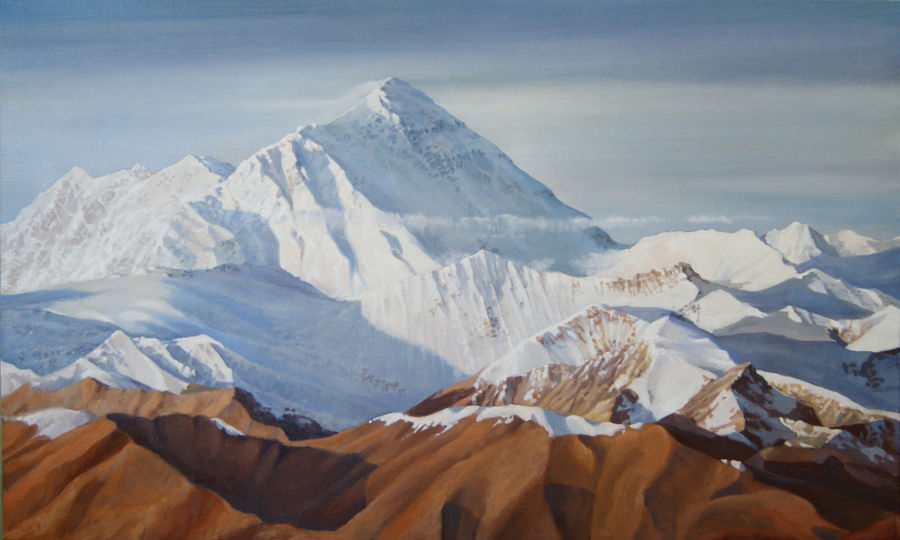 Realism Oil painting Everest by Alan Albeg