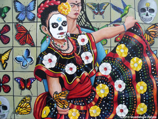 Figurative  artwork Viva la vida con Frida Kahlo by Guadalupe Reyes