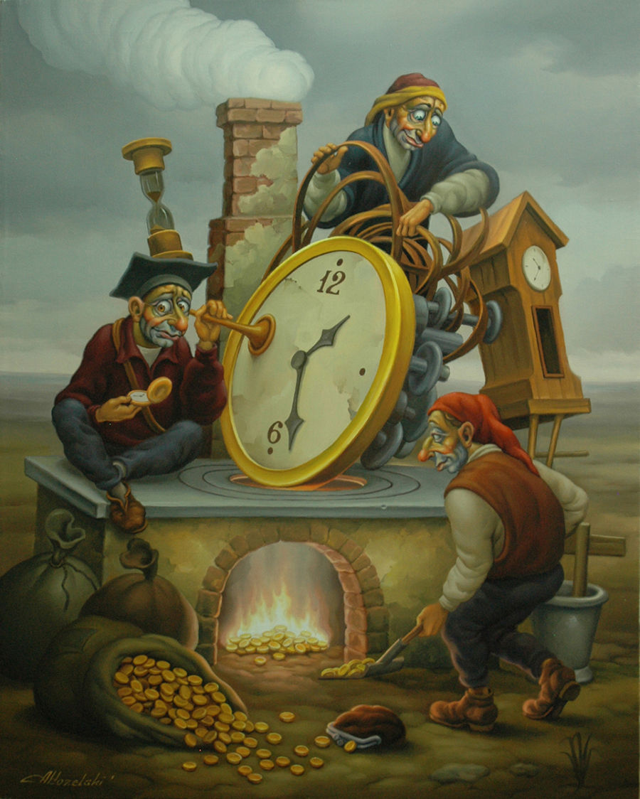 реализм масло живопись Time is money от Anatoly Kozelskiy