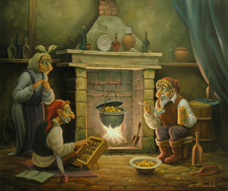 Realism  artwork Alchemy hospitality by Anatoly Kozelskiy