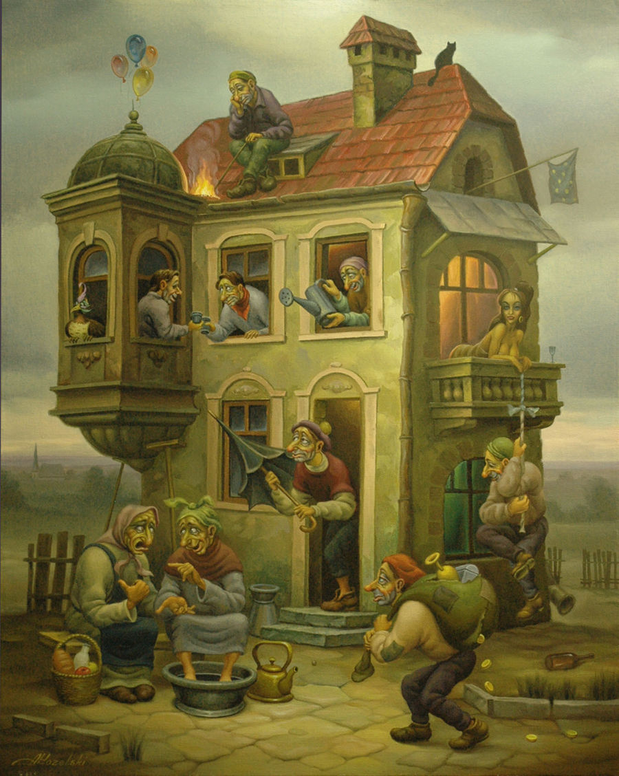 Illustration Oil painting House by Anatoly Kozelskiy