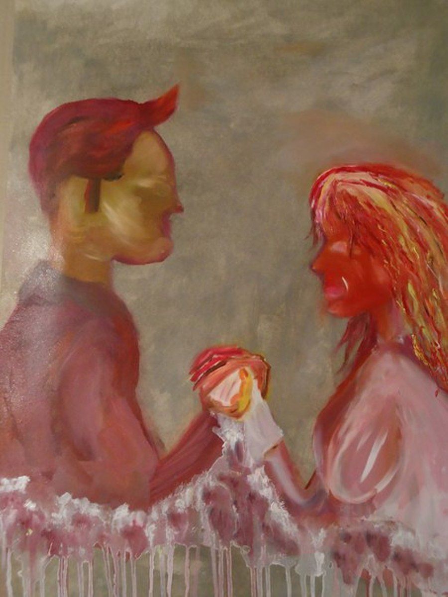 Impressionism Oil painting Lovers by Alexander Poruchikov