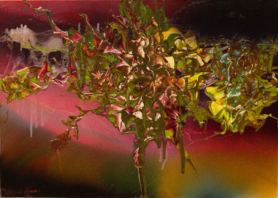 абстракция аэрозольная краска живопись Pistachio от Denysenko Maksym
