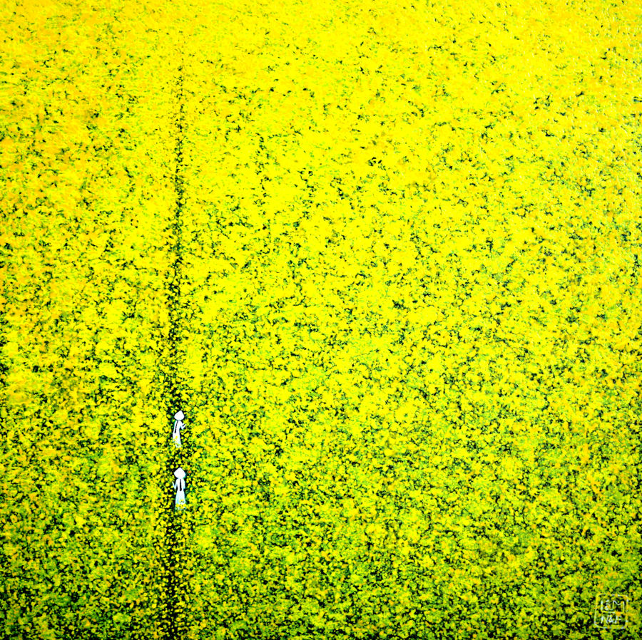 импрессионизм акрил живопись Flower field от Lam Nguyen
