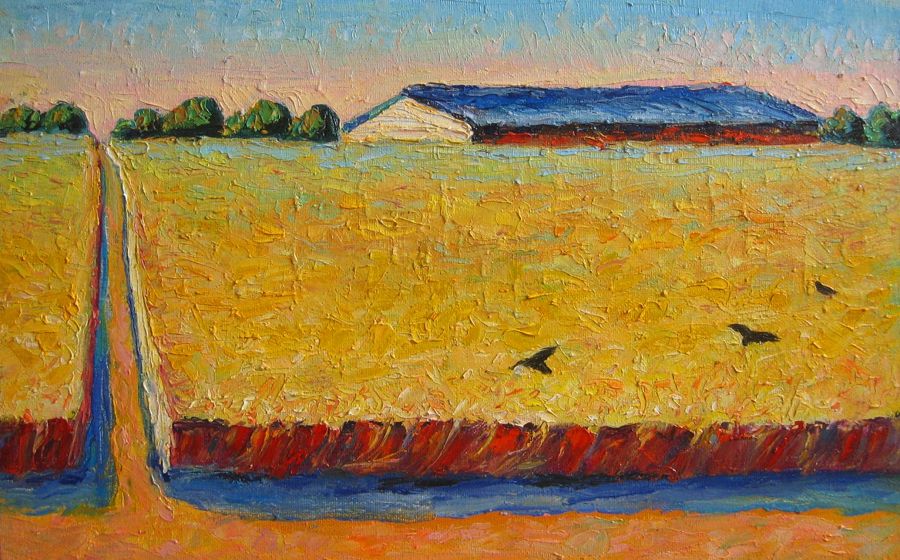 Modern Oil painting Field by Yaroshenko Alyona