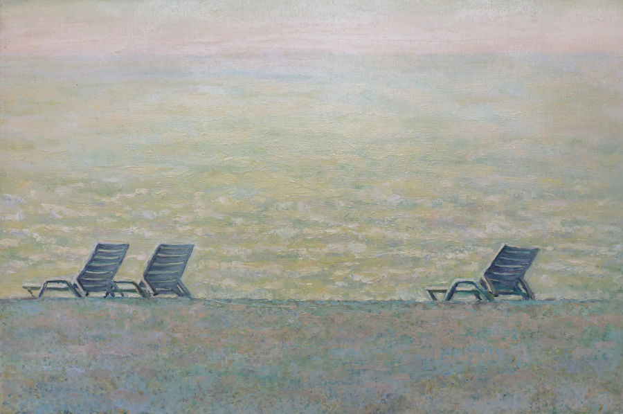 Modern Oil painting Relax by Alyona Yaroshenko