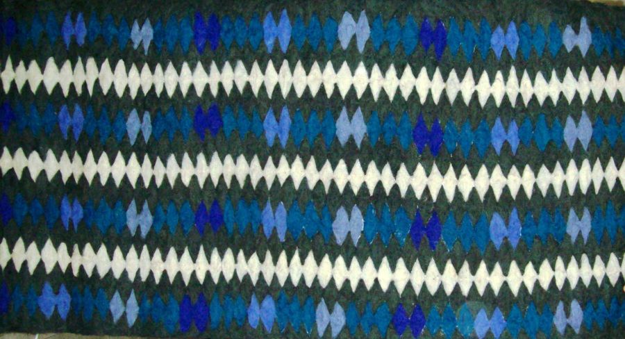 Folk Art Textile painting Carpet by Ana Lagidze