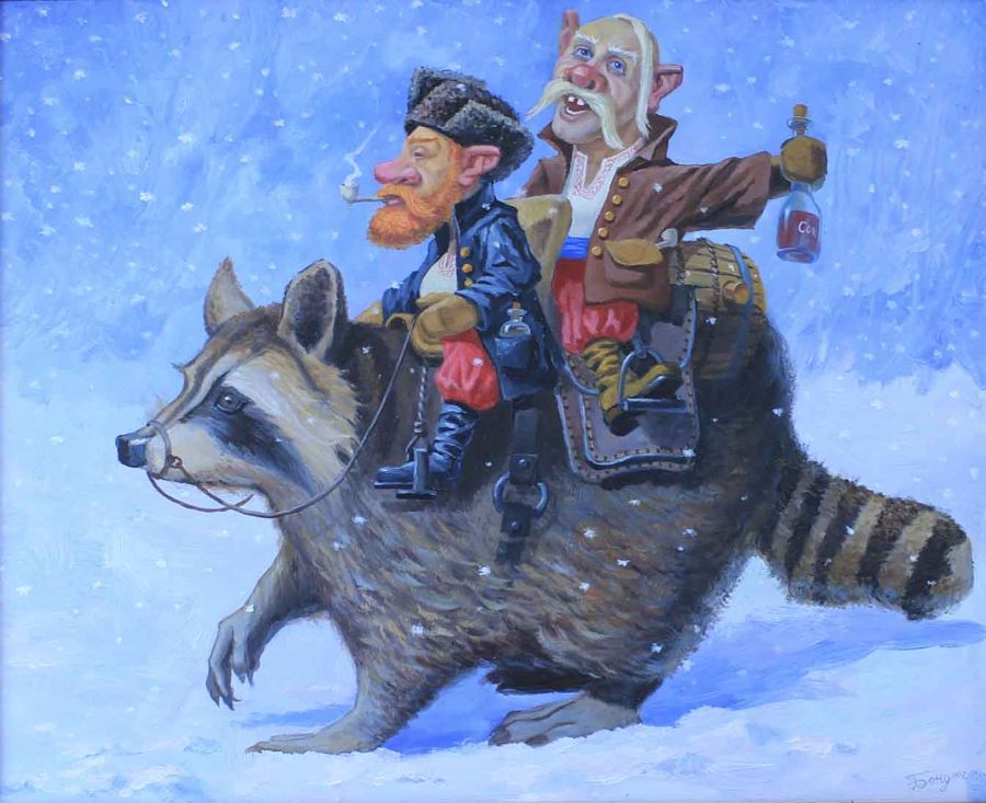 Children's Art Oil painting Gnomes by bondarenko kirill