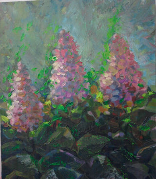 Realism  artwork Lilac Flowers by sergienko roman