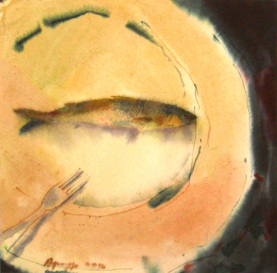 Realism Watercollor painting From a series of fish 2 by Artur Samofalov